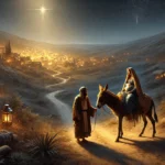 Mary and Joseph approaching Bethlehem