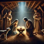 The Shepherds gaze at the infant Jesus